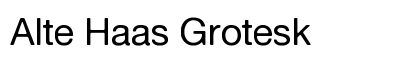 Alte Haas Grotesk