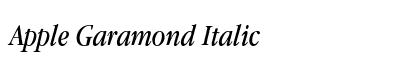 Apple Garamond Italic