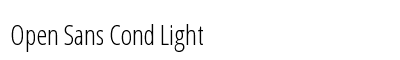 Open Sans Cond Light