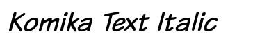 Komika Text Italic