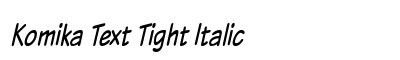 Komika Text Tight Italic